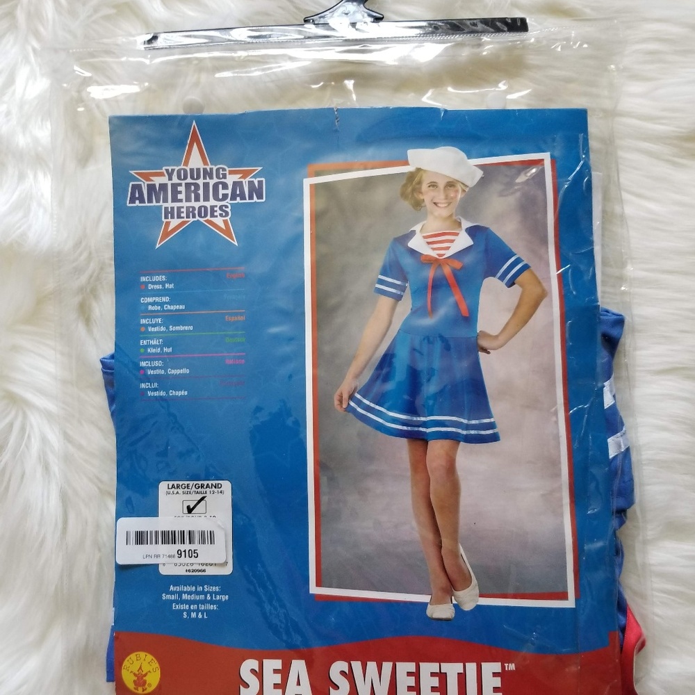 Sea Sweetie Girl Sailor Deluxe Child Costume Sz L